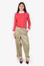 Sacai Khaki Belted Cargo Pants Size 3