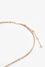 Celine Gold Toned Triomphe Logo Tennis Necklace