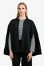 Burberry Black Cotton Logo Cape Size S