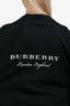 Burberry Black Cotton Logo Cape Size S