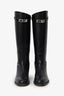 Hermès Black Smooth Leather 'Jumping' Riding Boots Size 37.5