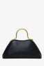 Bvlgari Black Soft Calfskin Serpentine Top Handle Bag with Strap