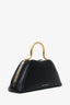 Bvlgari Black Soft Calfskin Serpentine Top Handle Bag with Strap