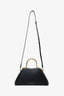 Bvlgari Black Soft Calfskin Serpentine Top Handle Bag with Strap