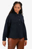 Weekend Max Mara Blue Collared Button Down Top Size 6