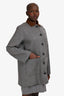 Veronica Beard Grey/Brown Courdroy Detail Button Down Jacket Size L