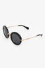 Miu Miu Black Acrylic Round Sunglasses