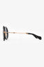 Miu Miu Black Acrylic Round Sunglasses