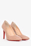 Christian Louboutin Blush Patent Leather Pointed Toe Heels Size 36.5