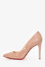 Christian Louboutin Blush Patent Leather Pointed Toe Heels Size 36.5