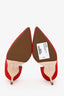 Manolo Blahnik Red Suede Leather Pointed Toe Heels Size 36