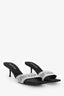 Alexander Wang Black Crystal Embellished Logo 'Jessica' Sandals Size 36