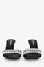 Alexander Wang Black Crystal Embellished Logo 'Jessica' Sandals Size 36