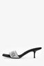 Alexander Wang Black Crystal Embellished Logo 'Jessica' Sandals Size 36