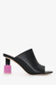 Loewe Black Leather Nail Polish Mules Size 36