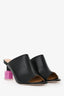 Loewe Black Leather Nail Polish Mules Size 36