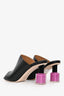 Loewe Black Leather Nail Polish Mules Size 36