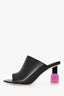 Loewe Black Leather Nail Polish Mules Size 36