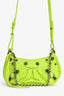 Balenciaga Neon Yellow Leather 'Le Cagole' Crossbody Bag with Strap