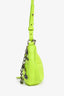 Balenciaga Neon Yellow Leather 'Le Cagole' Crossbody Bag with Strap