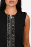 Diesel Black Knit/Denim Sleeveless Zip Up Dress Size S