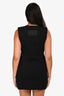 Diesel Black Knit/Denim Sleeveless Zip Up Dress Size S