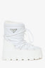 Prada White Nylon Moon Boots Size 37/38