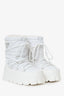 Prada White Nylon Moon Boots Size 37/38