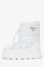 Prada White Nylon Moon Boots Size 37/38