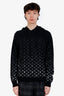 Louis Vuitton Black Cotton Gradient Monogram Hoodie Size L Mens