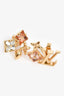 Louis Vuitton Gold Tone 'Loulougram' Stud Earrings