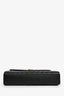 Saint Laurent Black Chevron Grained Leather Large Envelope Bag
