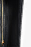 Saint Laurent Black Chevron Grained Leather Large Envelope Bag