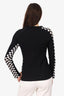 Alexander Wang Black/White Checkered Cut-out Sweater Size L