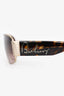 Burberry Logo Handle Tortoiseshell Rectangular Sunglasses