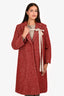 PortsPURE Red Wool Midi Coat Size 40