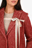 PortsPURE Red Wool Midi Coat Size 40