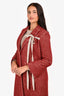 PortsPURE Red Wool Midi Coat Size 40