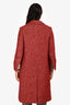 PortsPURE Red Wool Midi Coat Size 40