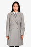 Holt Renfrew Light Grey Wool/Angora Fitted Coat Size 8