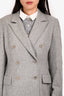 Holt Renfrew Light Grey Wool/Angora Fitted Coat Size 8