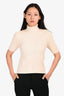 Thom Browne White Wool Turtleneck Sweater Size 44