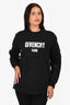 Givenchy Black Cotton Logo Distressed Sweatshirt Size M Mens