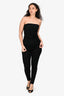 Pierre Balmain Black Strapless Jumpsuit Size 42