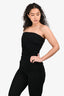 Pierre Balmain Black Strapless Jumpsuit Size 42