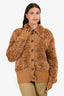Missoni Brown Wool Shearling Jacket Size 42