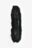 'S Max Mara Black Fur Chain Detail Collar