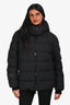 Moncler Black Down Logo Puffer Jacket Size 1