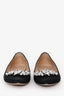Manolo Blahnik Black Satin Crystal Embellished Flats Size 35.5