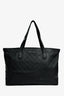 Gucci Black Leather Monogram Embossed GG Tote